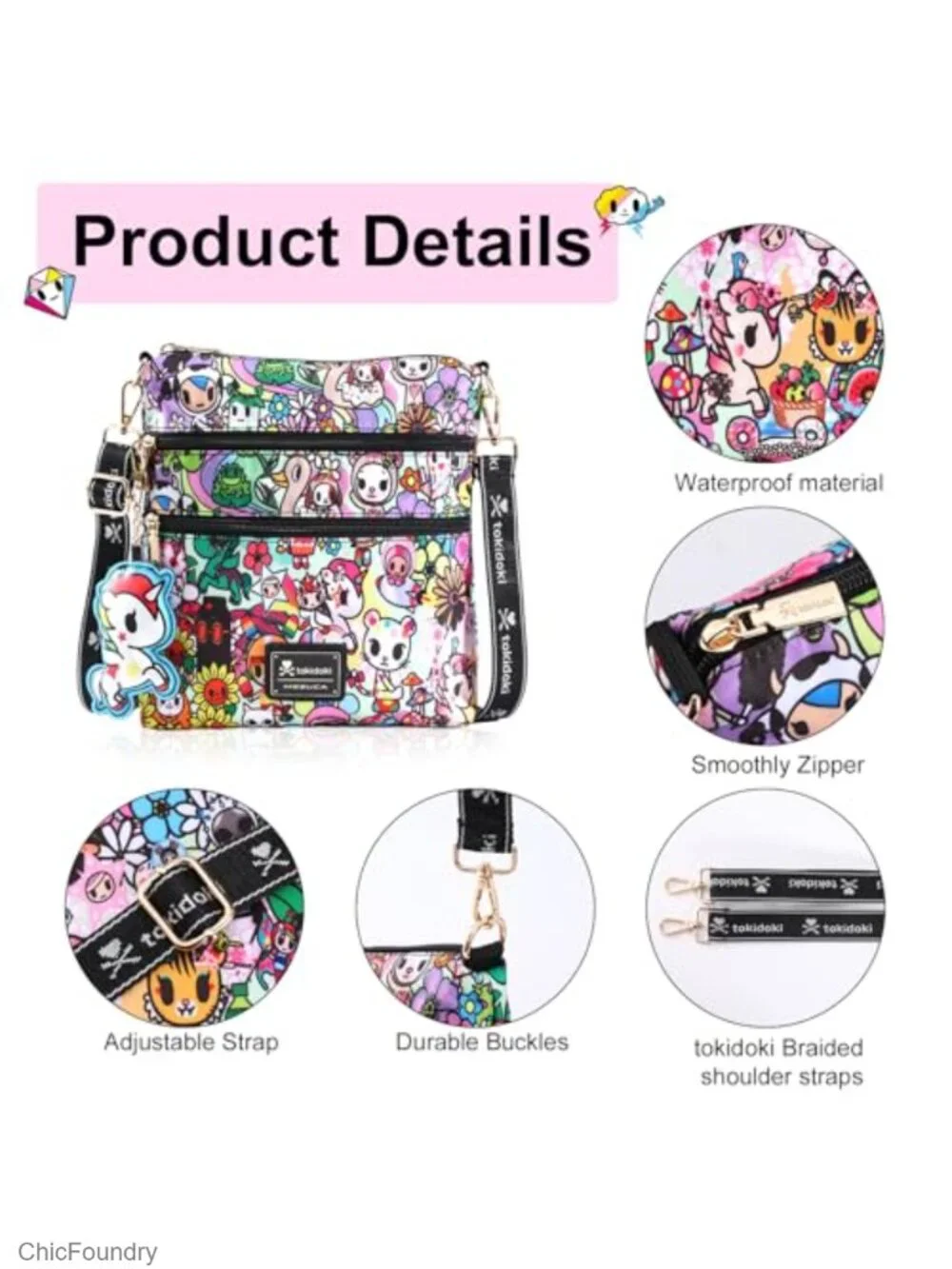 Small Crossbody Phone Bag with 7 Pockets Water-Resistant Canvas